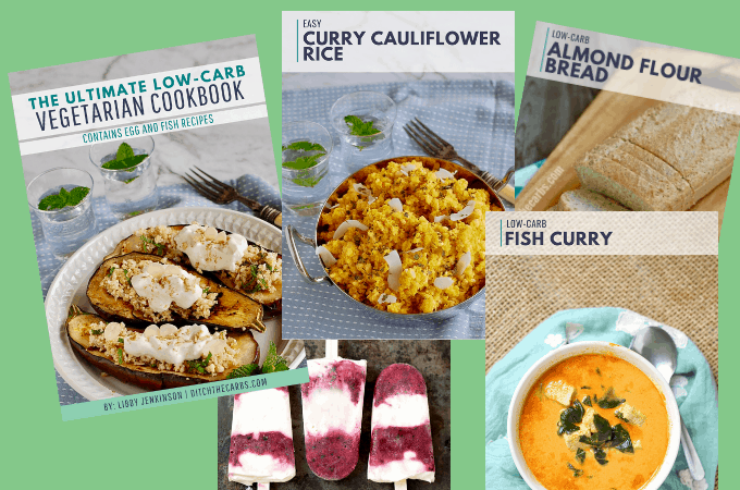 The Ultimate Low-Carb Vegetarian Cookbook mockups