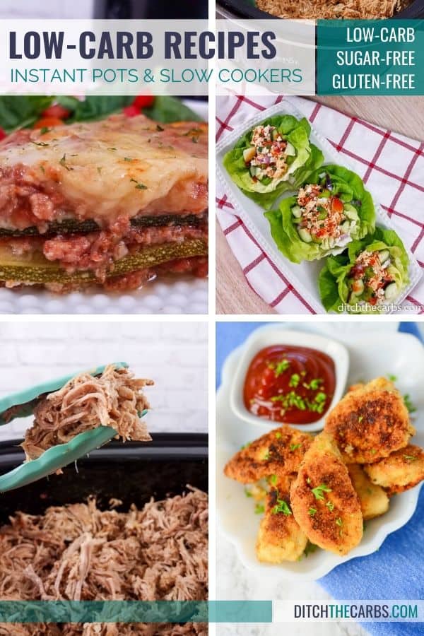 Low-carb slow cooker and pressure cooker recipes.