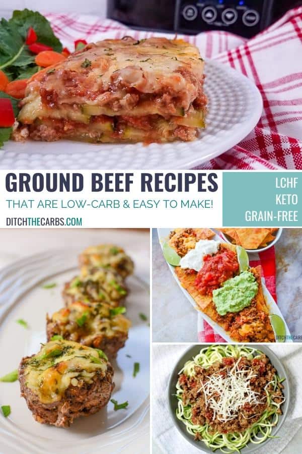 15 Low-Carb Ground Beef Recipes photo collage