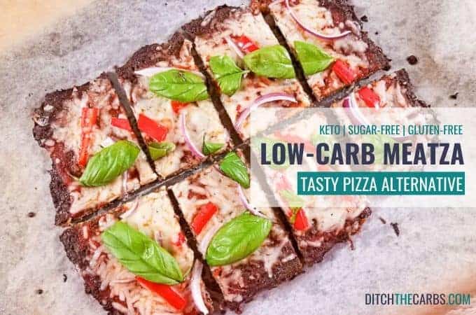 Low-carb meatza keto pizza