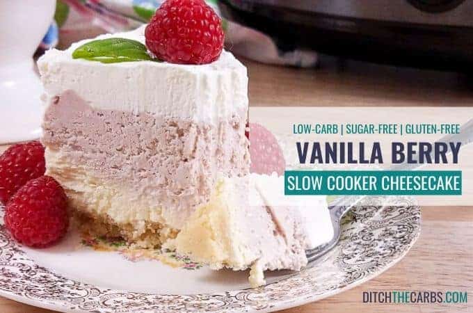 slow cooker berry cheesecake sugar free