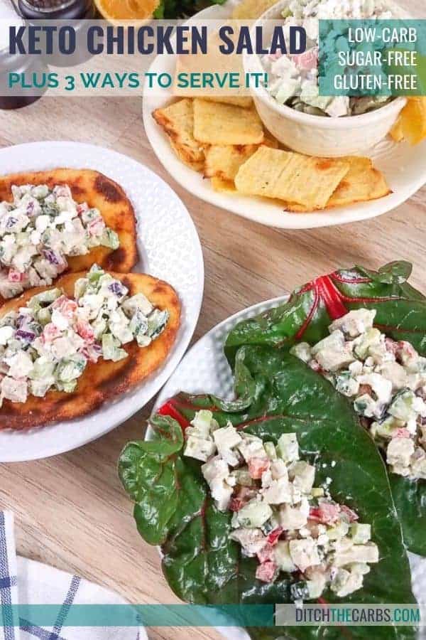 4 ways to serve chicken salad and side dishes