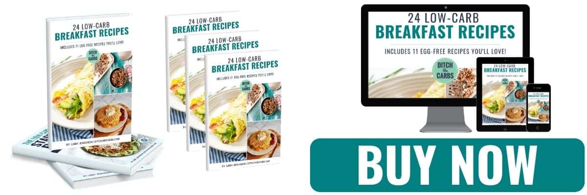 mockup of a low carb and keto breakfast recipe cookbook