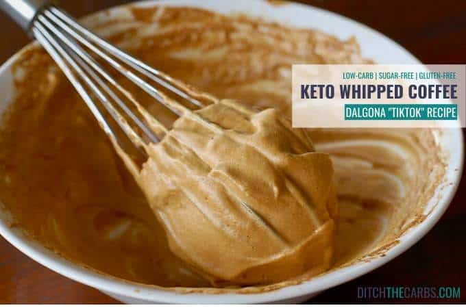 How to make Sugar-Free Keto Whipped TikTok Coffee.