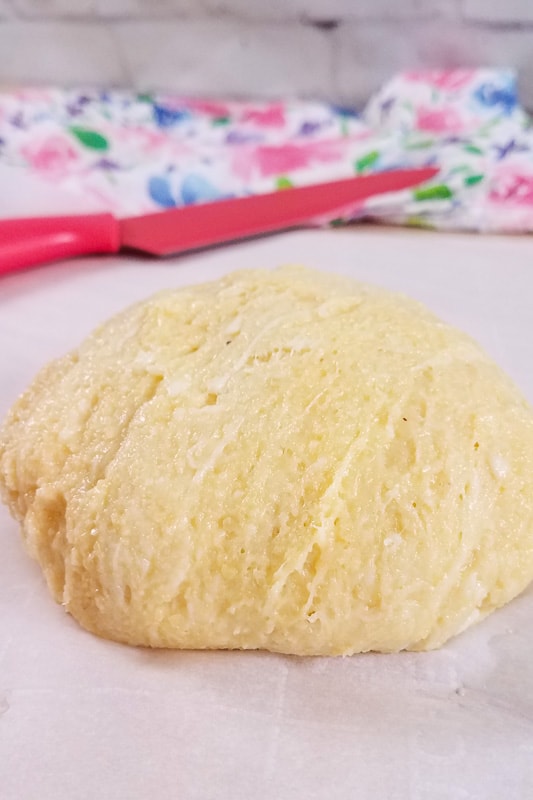 Mozzarella bagel dough resting