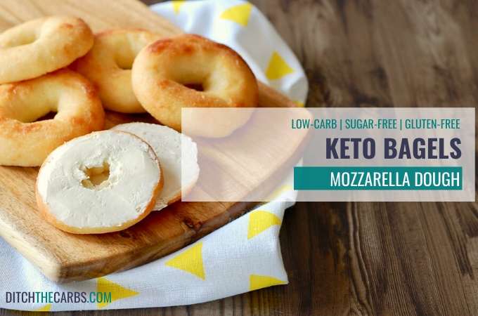 The ultimate EASY recipe for KETO mozzarella dough bagels.