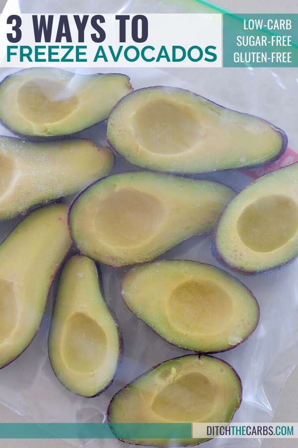How to freeze avocados as a half avocado