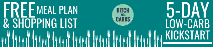 banner showing free low-carb meal plan