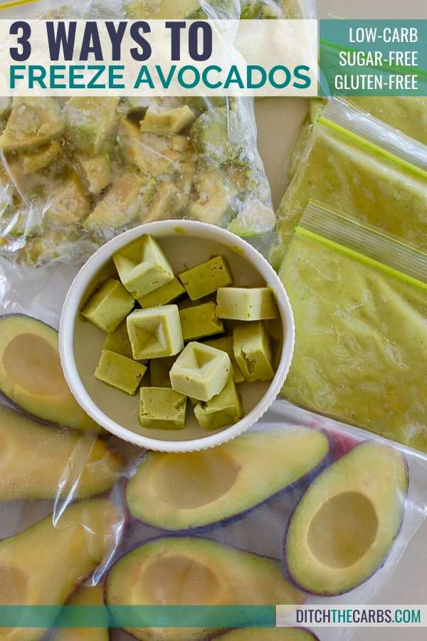How to freeze avocados as ice cubes in a zipper bag