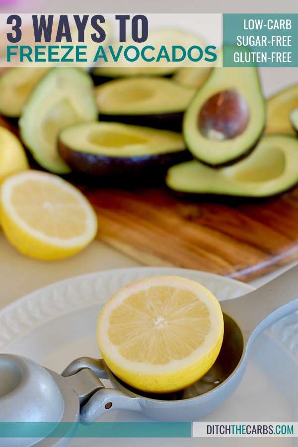 squeezing lemon juice before freezing avocados