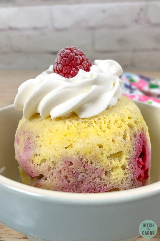 Keto Vanilla Berry Mug Cake