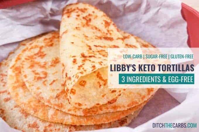 keto tortillas cooked and on a dish ready to roll