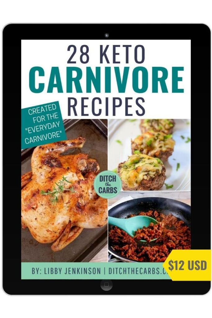 ipad mockup for Keto Carnivore Cookbook