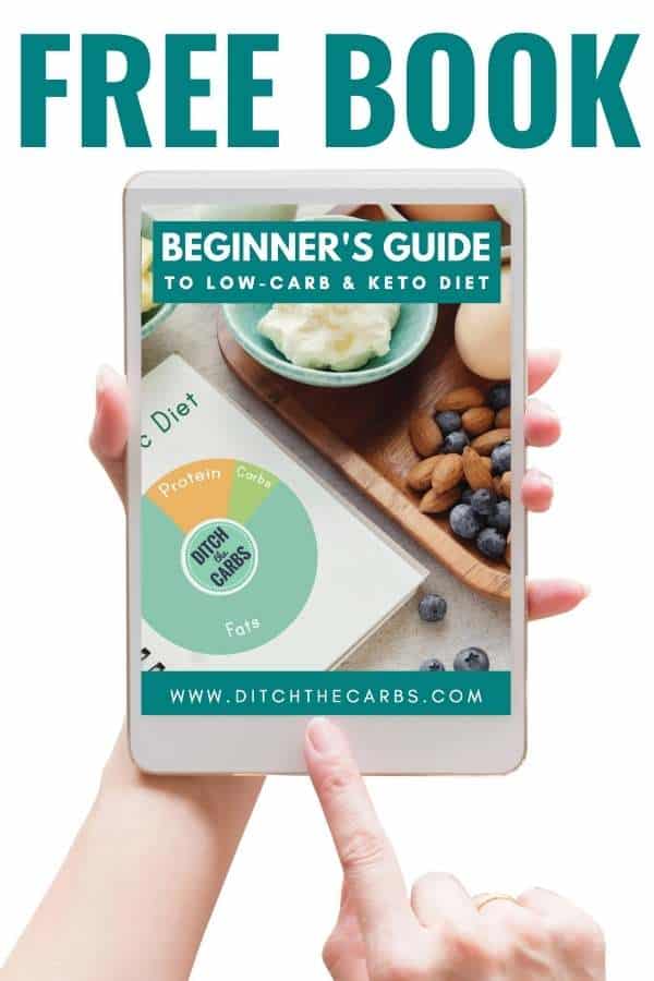 hand holding a Beginner's Guide To Low-Carb And Keto challenge