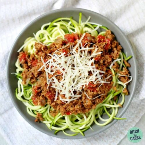 🍝 Easy Low-Carb Spaghetti Bolognese (with Zoodles) – Ditch The Carbs