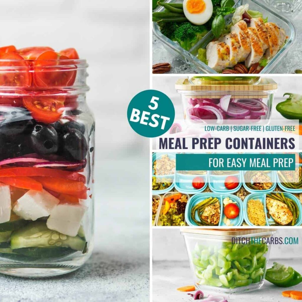 collage of the 5 best meal prep containers