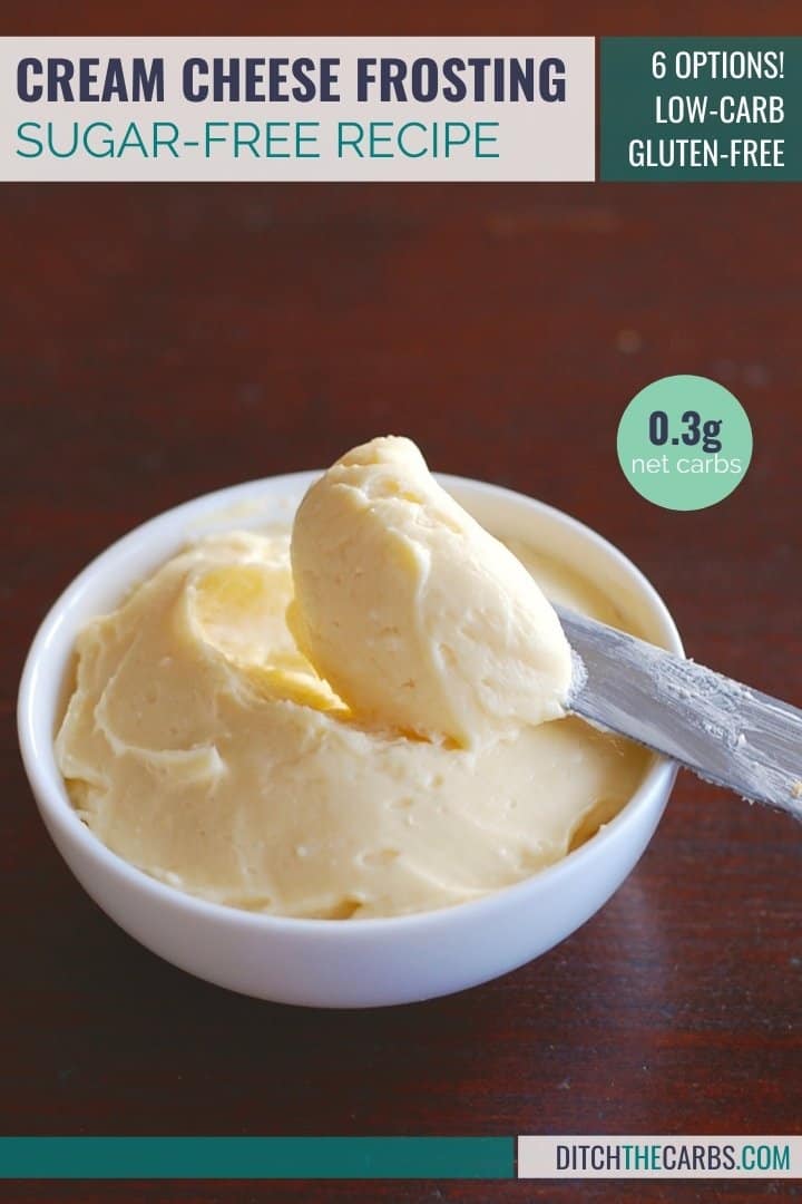 White bowl with sugar-free cheese cream