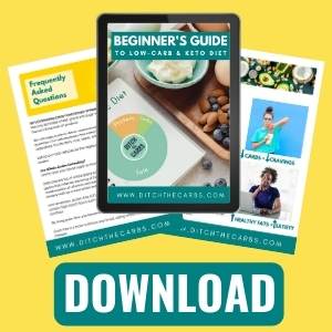 mockup of an ebook with a beginners guide to starting keto