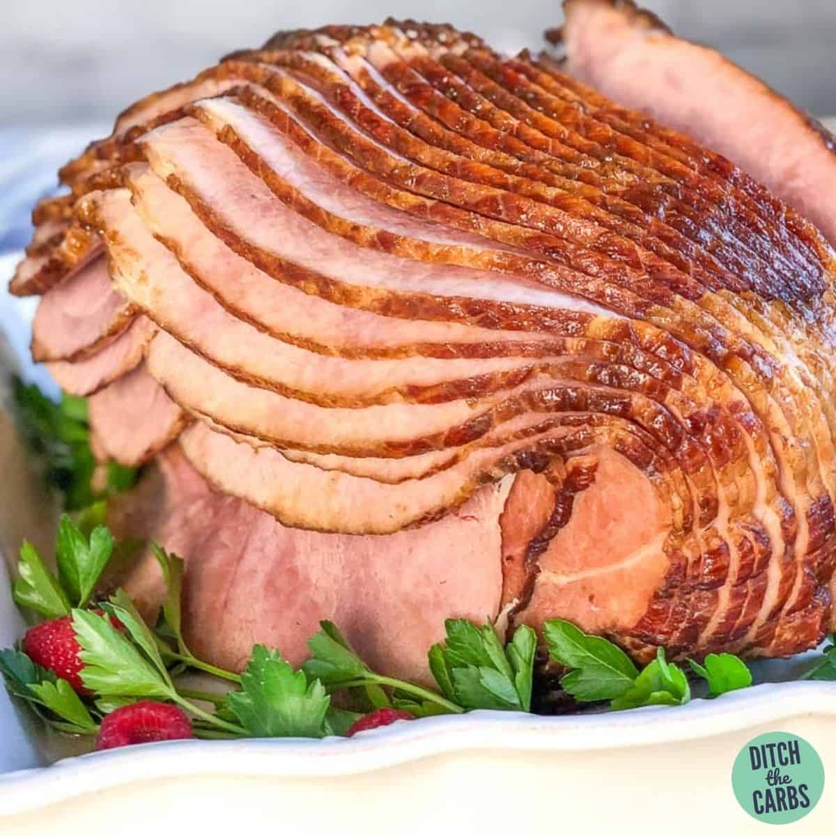 🐷 Easy Keto Ham (Tangy Balsamic Mustard Glaze) – Ditch The Carbs