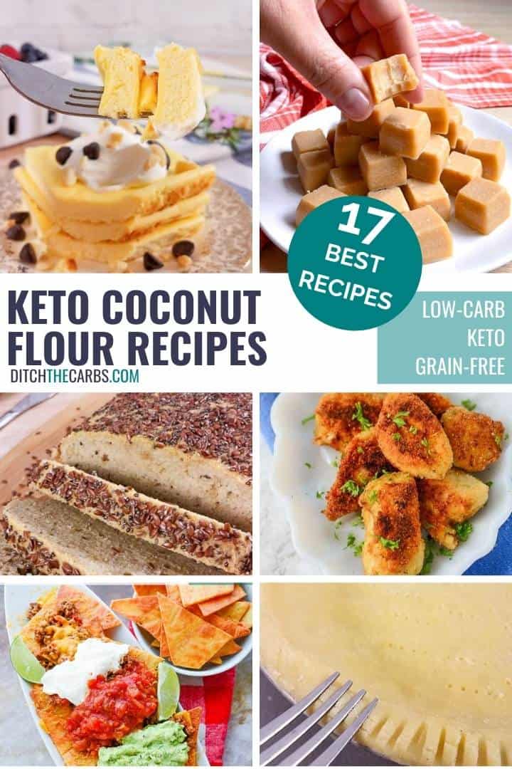 collage of the best keto coconut flour recipes