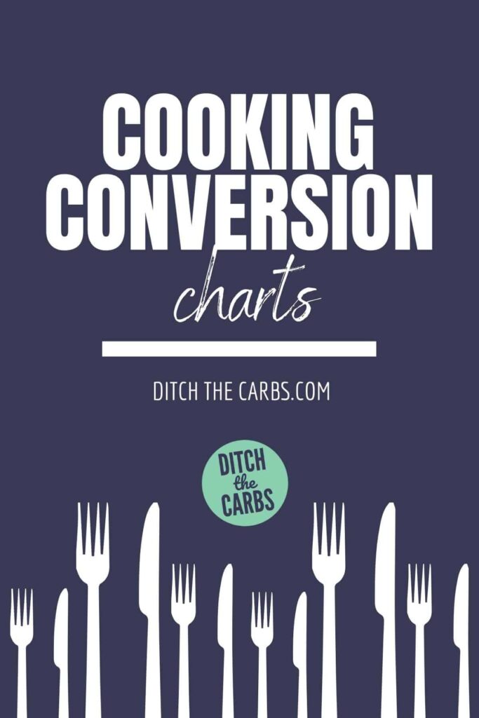 mockup of cooking conversion chart
