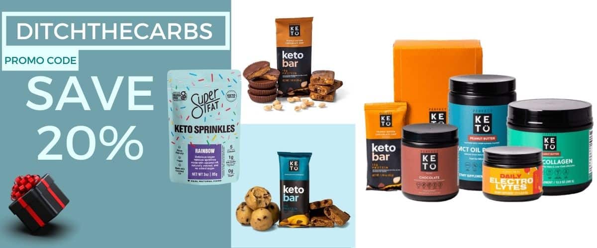 mockups of promo codes for Perfect Keto