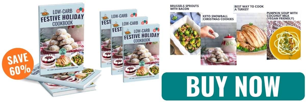 mockups of Low-carb Keto Festive cookbooks