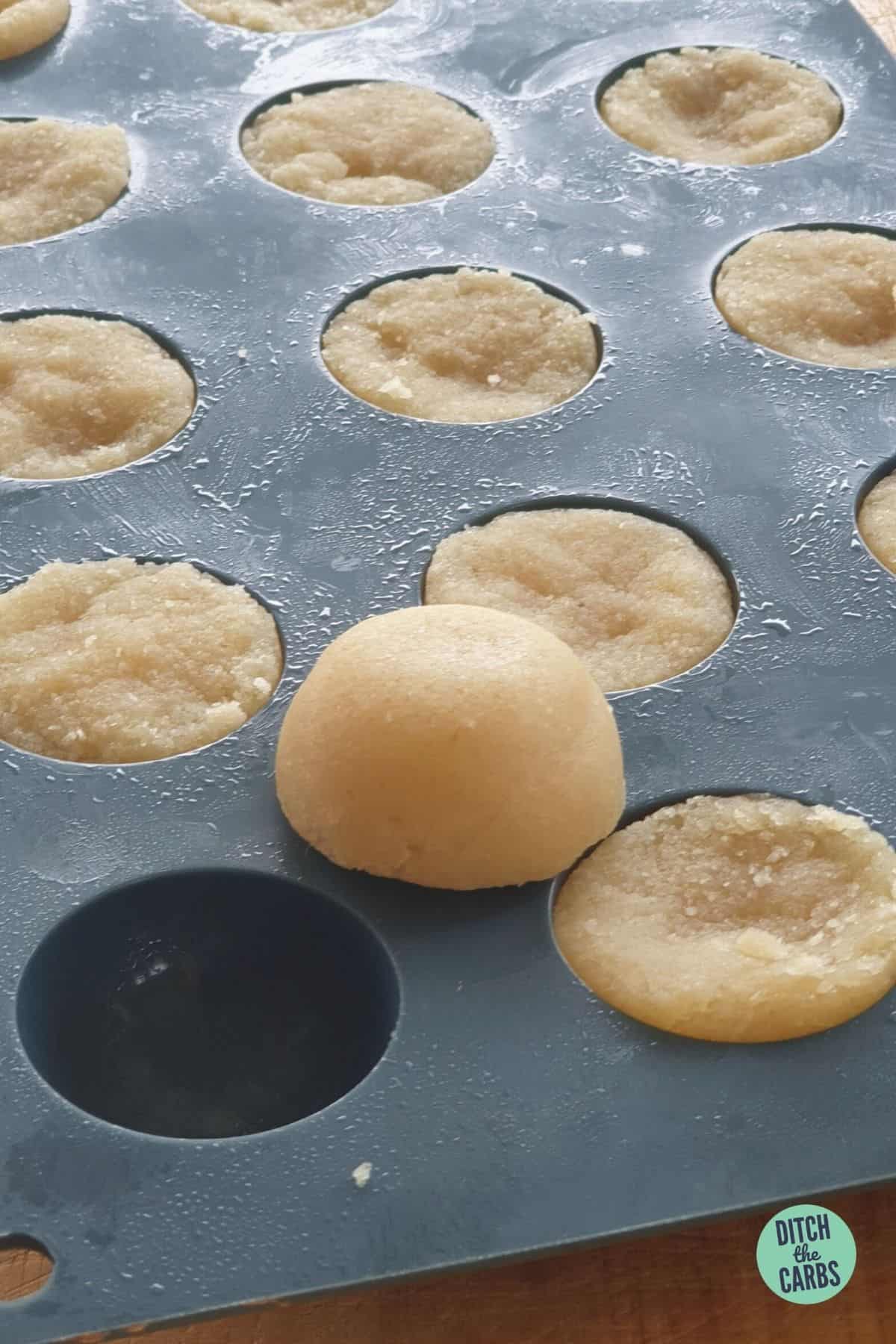 homemade almond paste made into balls