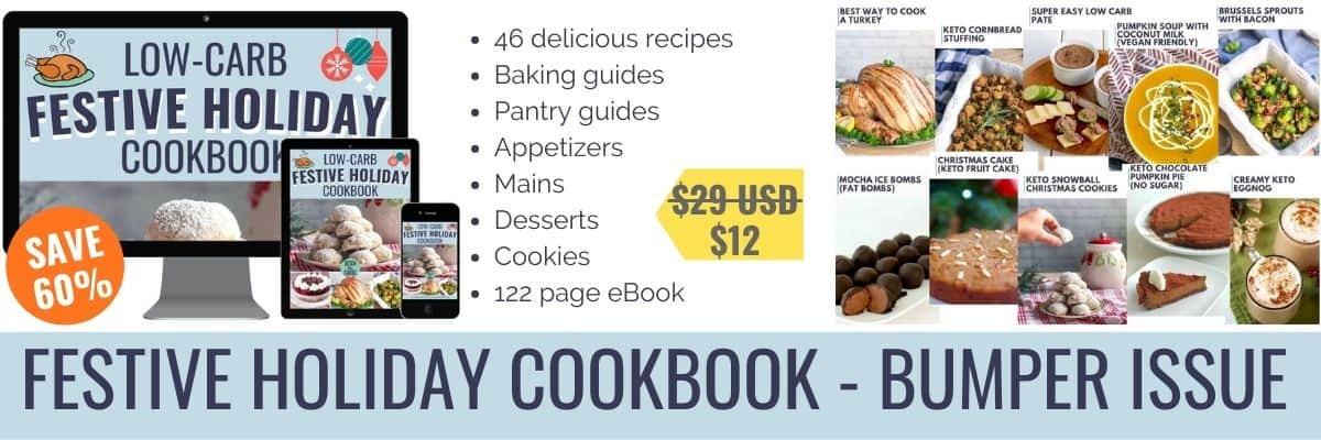Model of low-carb keto holiday recipes