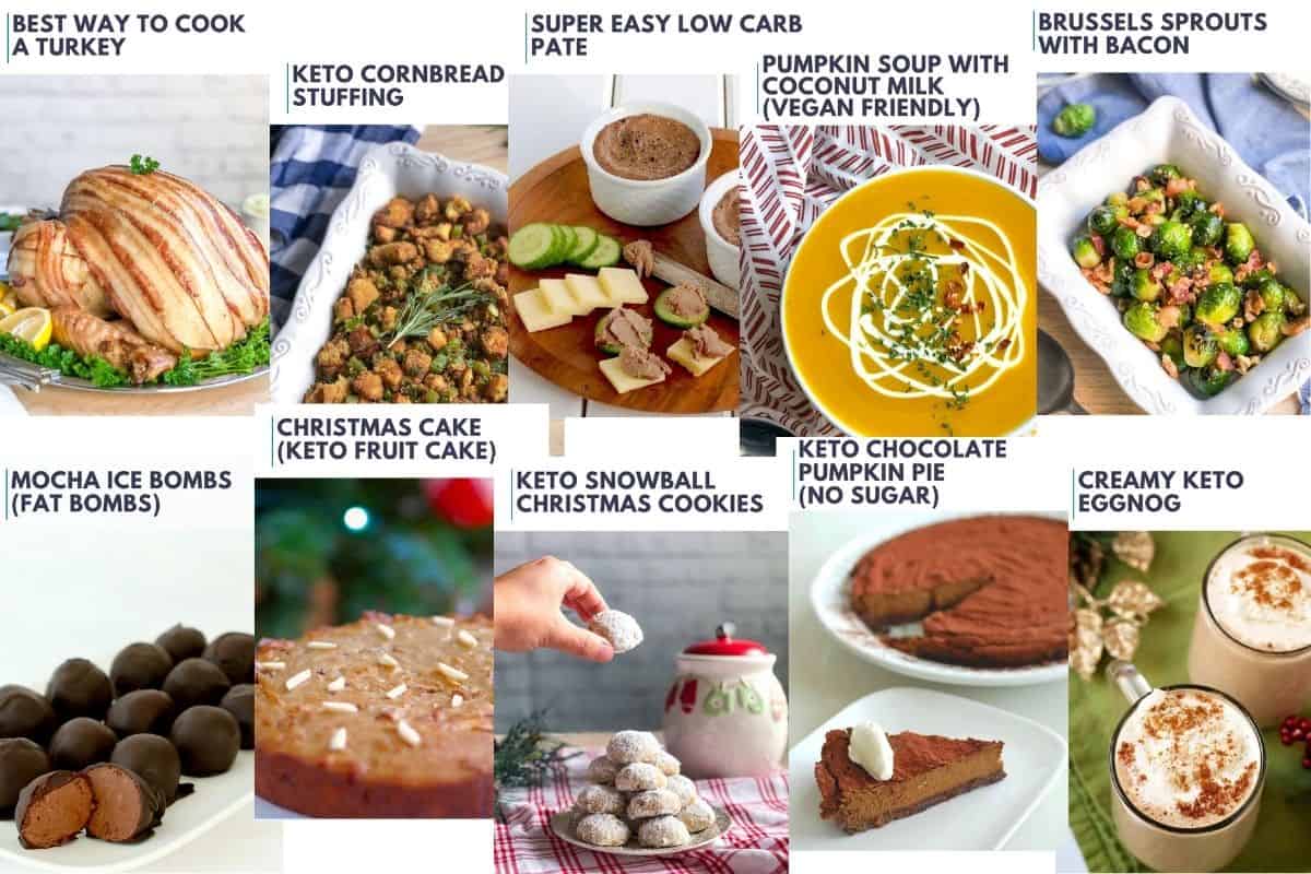 mockups of the low-carb keto festive cookbook