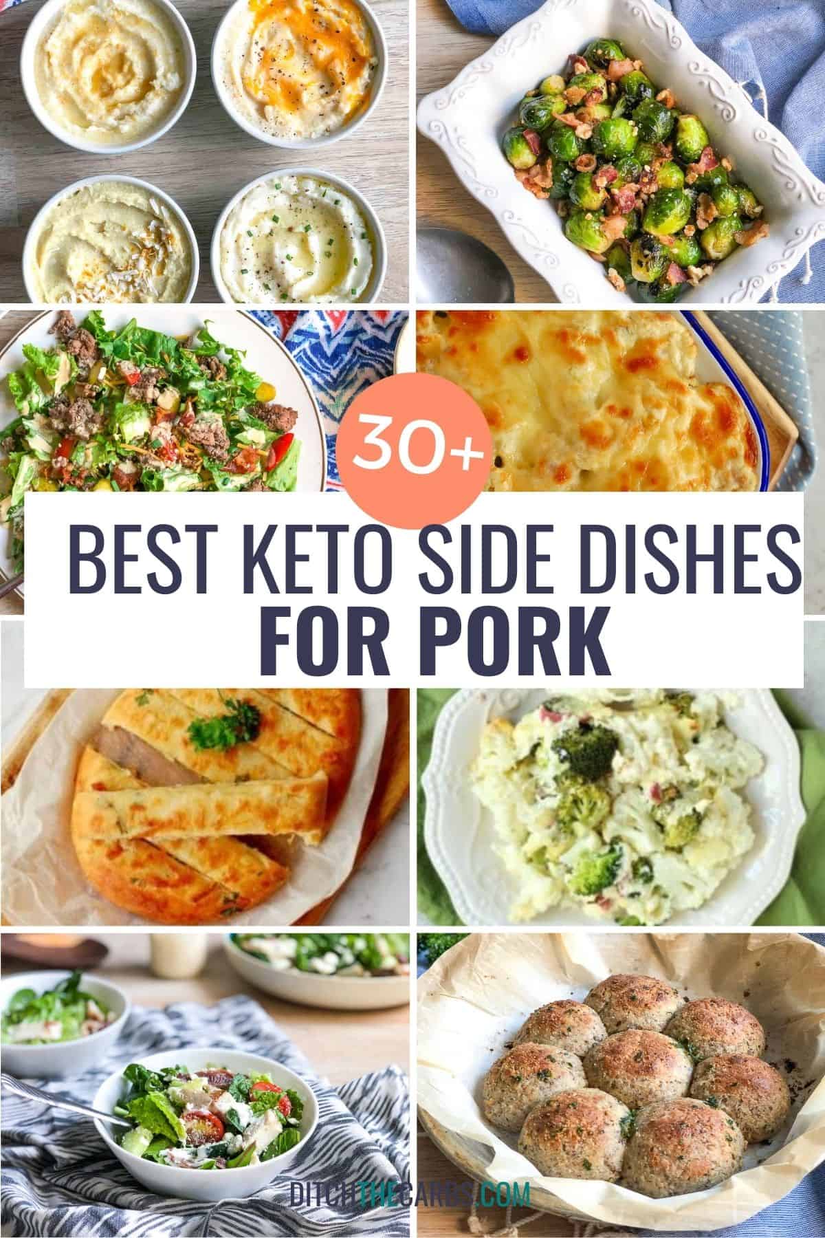 collage of the best side dishes for pork