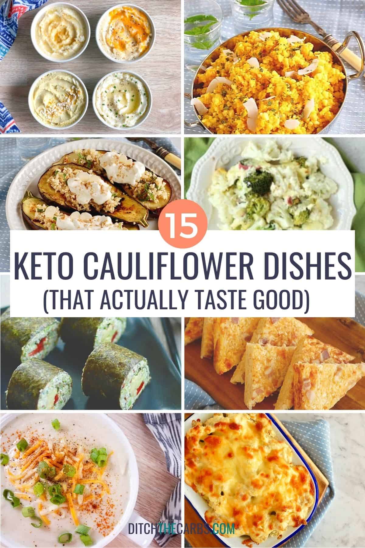 collage of the best keto cauliflower recipes