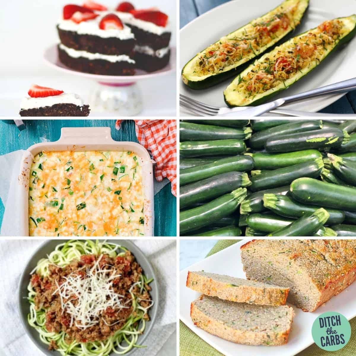 Collage of the Best Tomato Zucchini Recipes