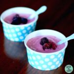 2 cups of frozen berry sugar-free ice cream with spoons