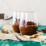 Avocado chocolate mousse blended in the blender
