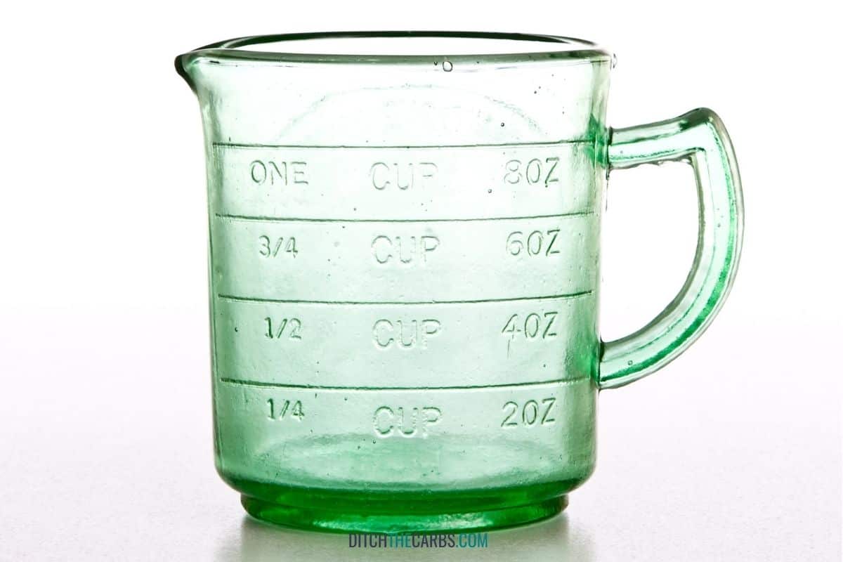 green measuring jug