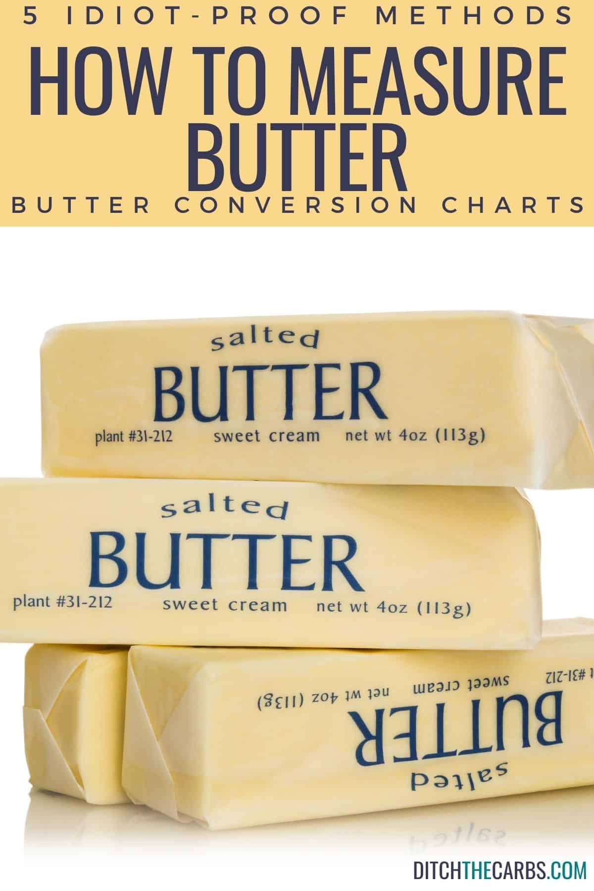 3 sticks of butter stacked up