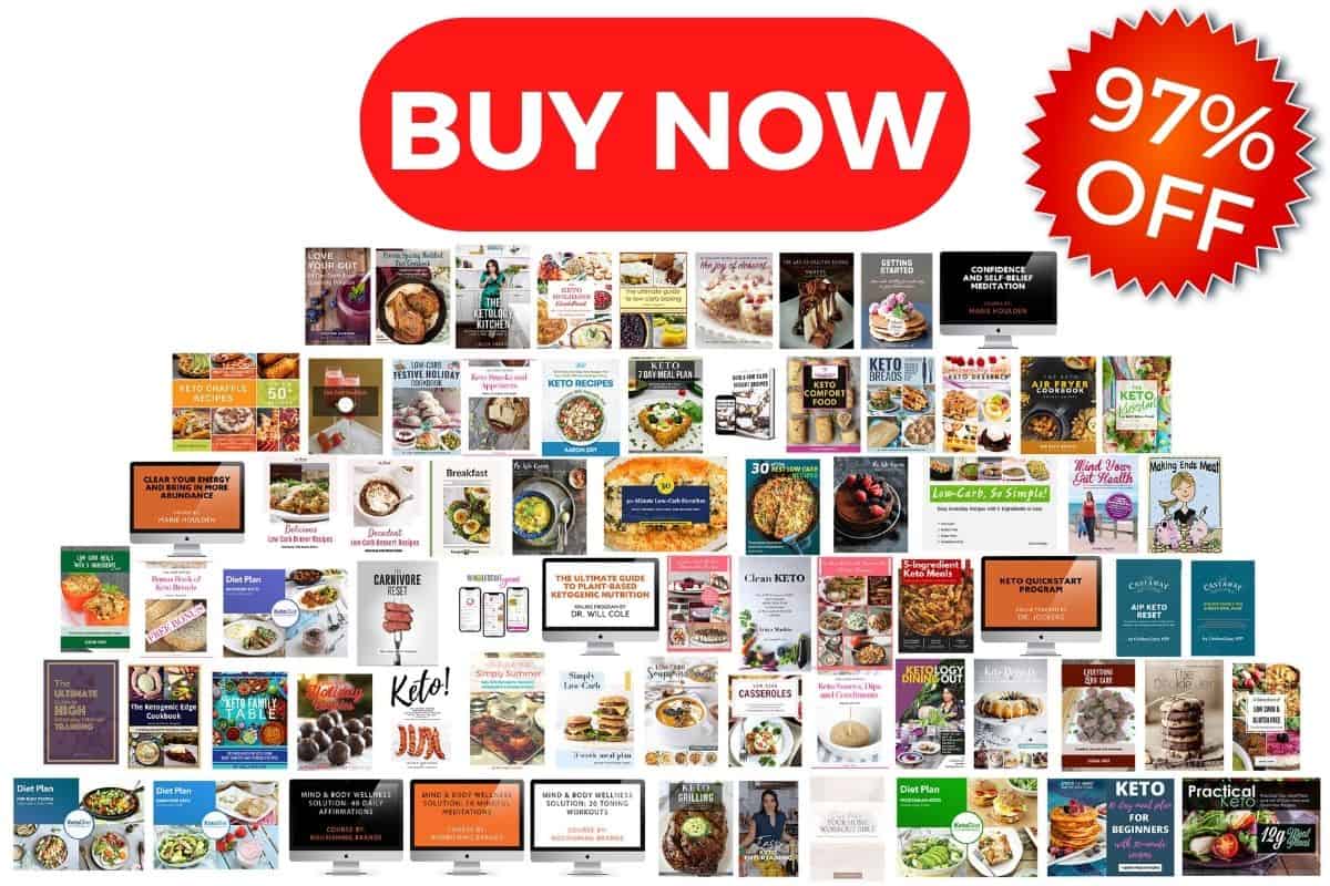 mockups of keto diet bundle cookbook sale