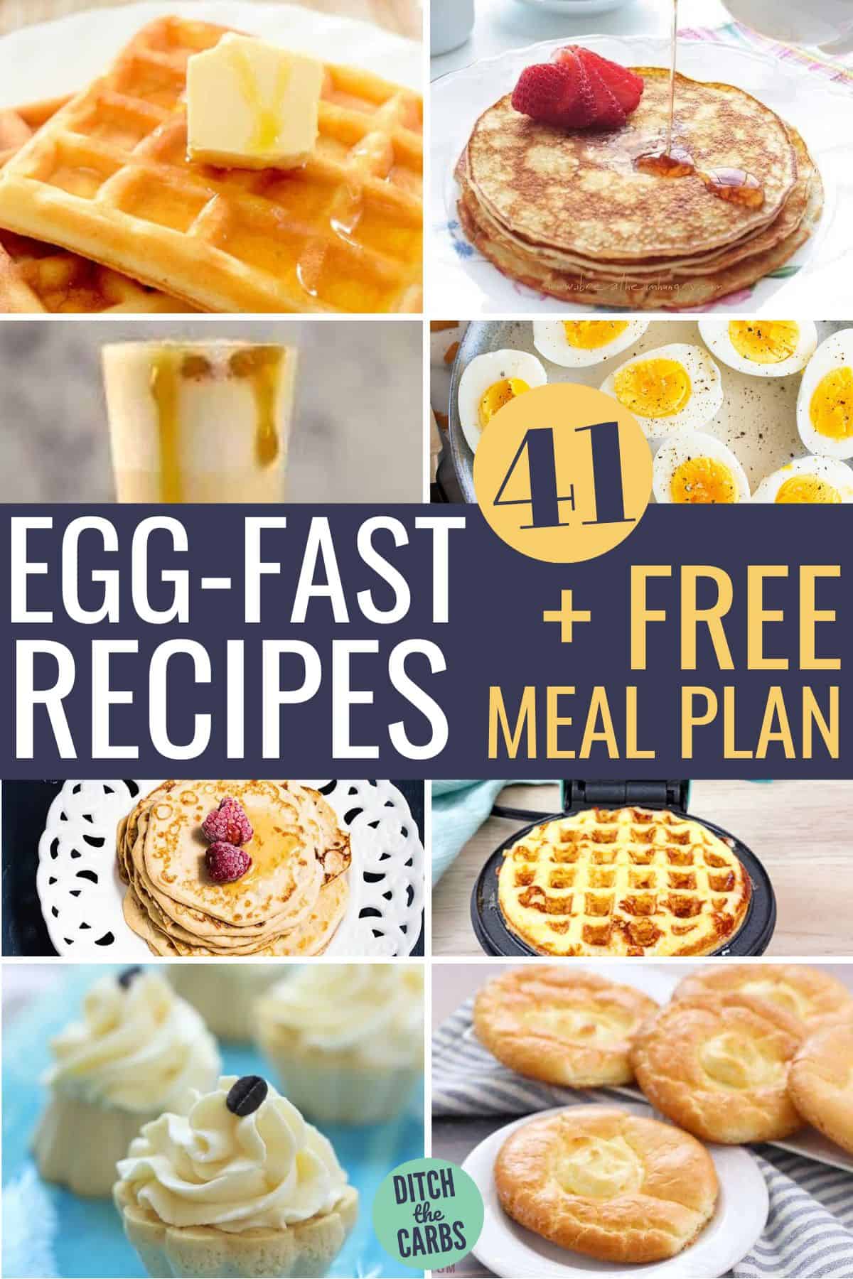 collage of the best keto egg fast recipes