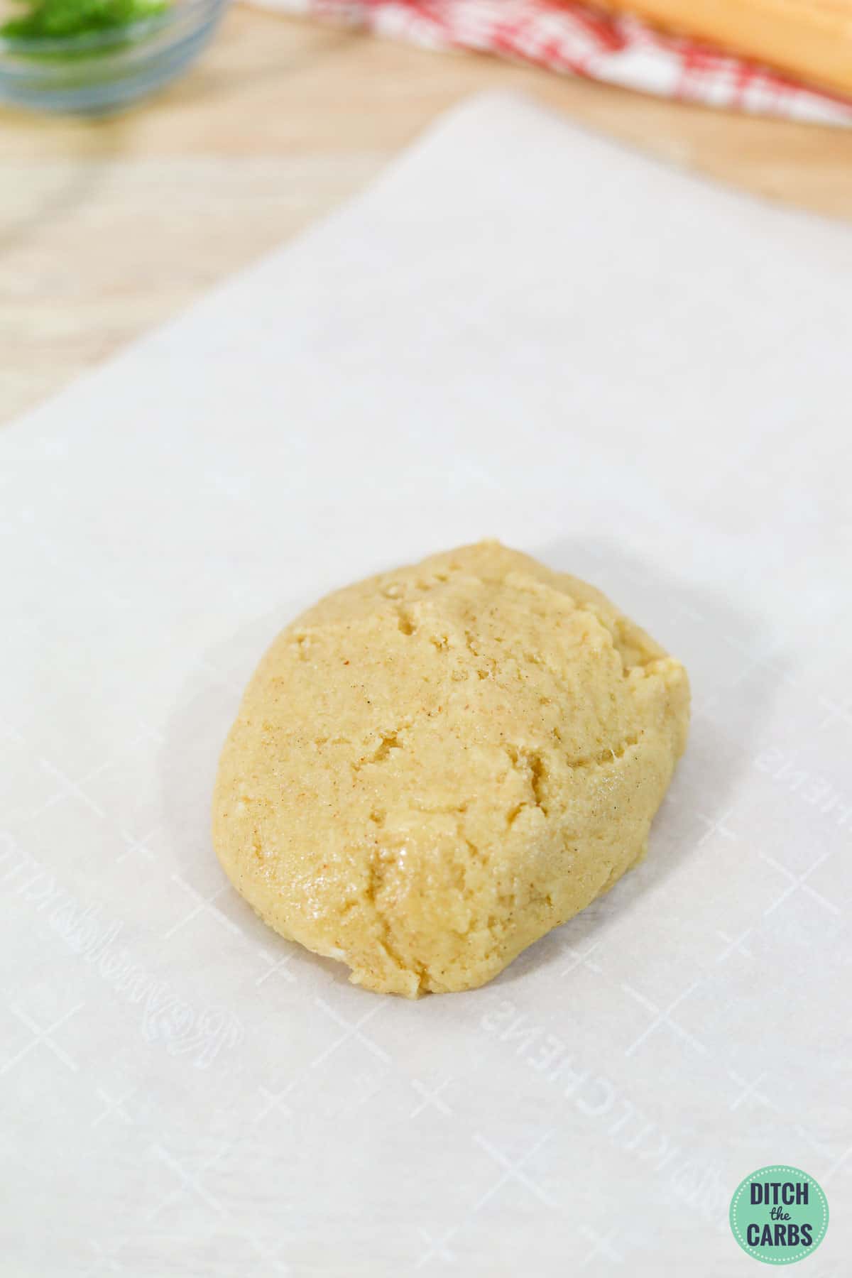 a roll of yeast free dough