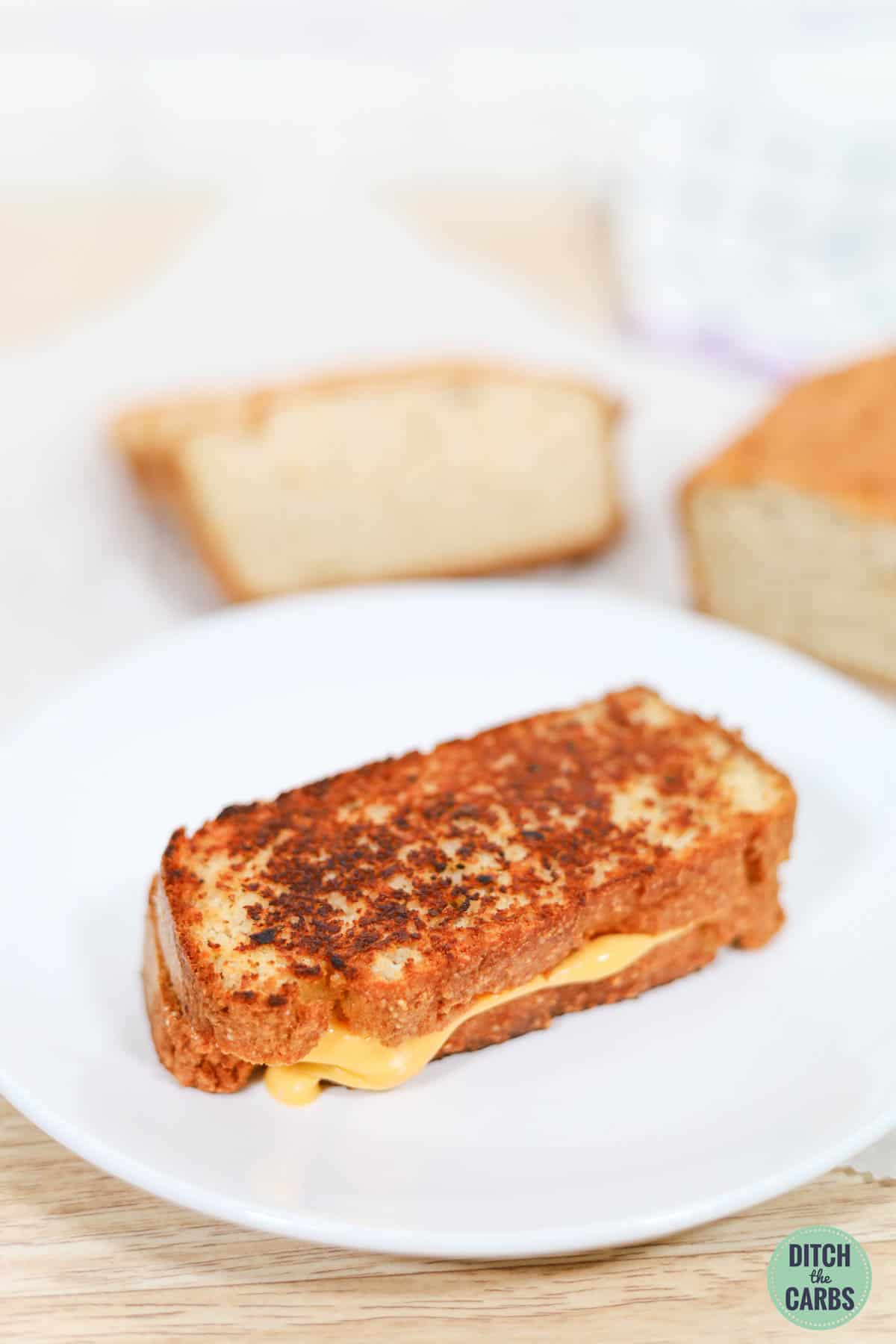 Keto white bread used to make grilled cheese