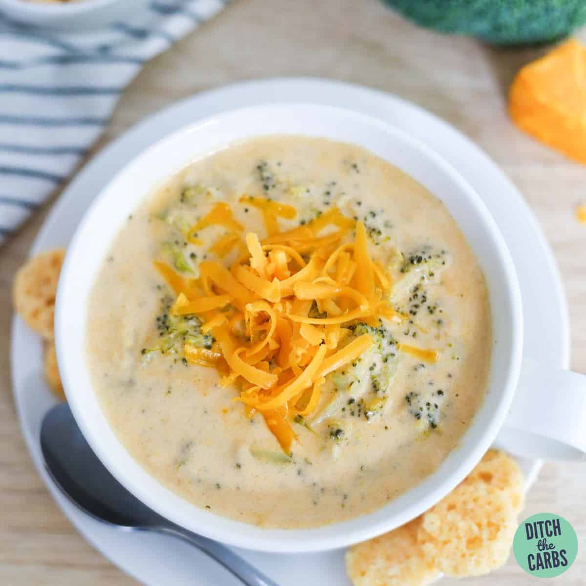 Keto Broccoli and Cheese Soup – Ditch The Carbs