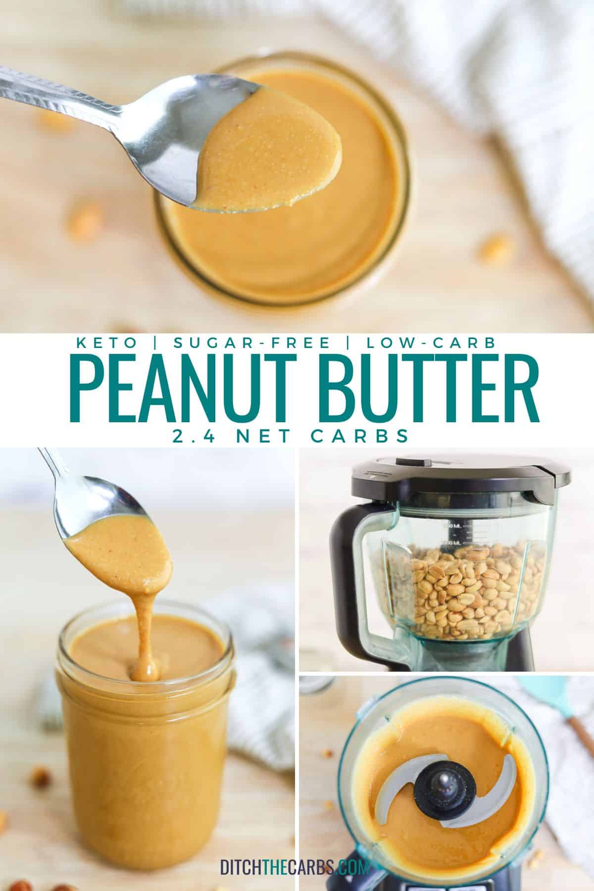 keto sugar free low carb peanut butter pinterest collage