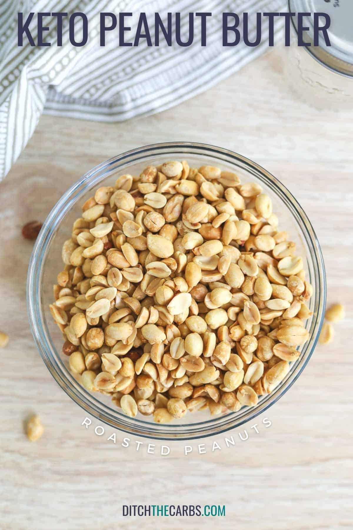 a bowl full of roasted peanuts