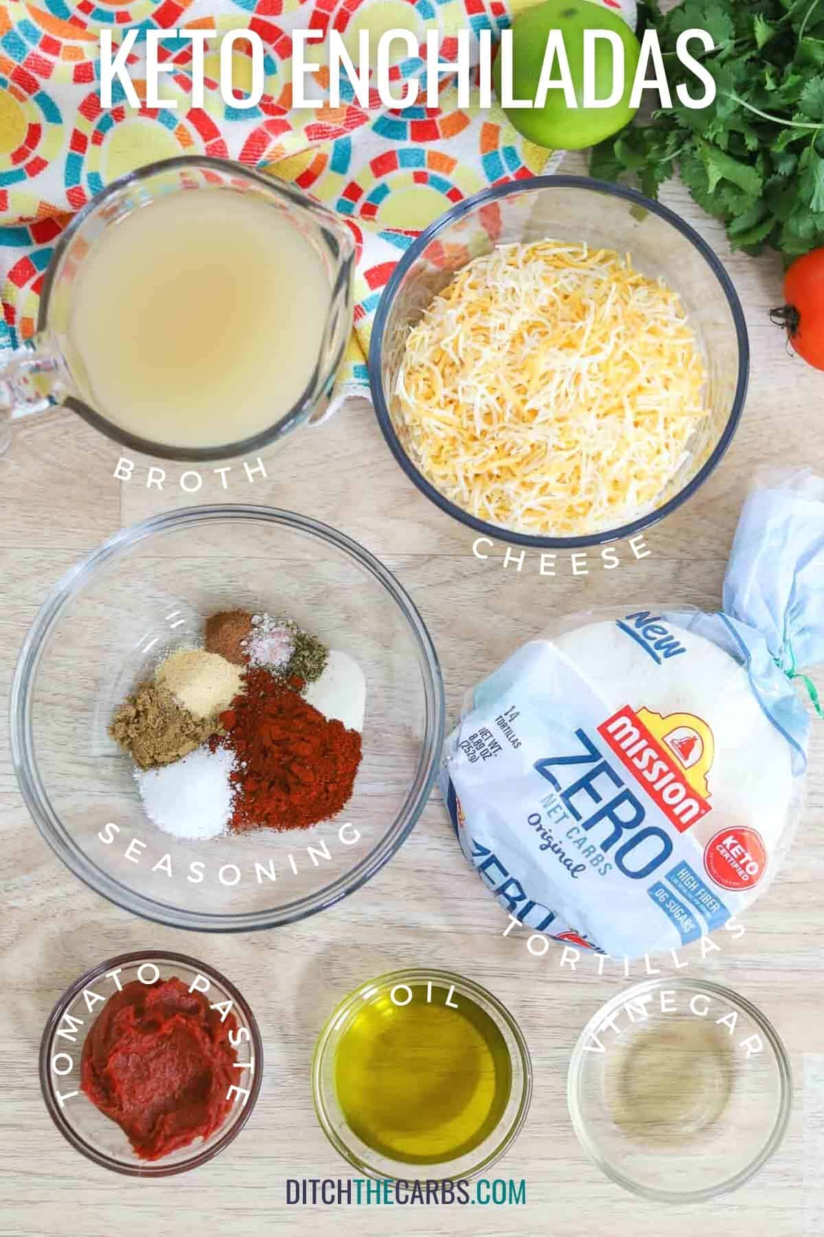 ingredients for low carb mexican dinner